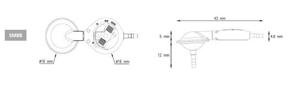 Регулюємий клапан Sophy® Mini, 8 рівнів тиску, 30-200, з резервуаром BURR HOLE